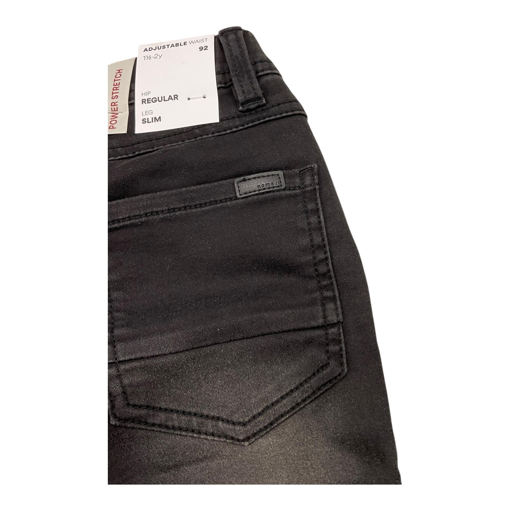 NAME.IT jeans morbido tinta unita con elastico in vita Nero per Neonato 13185213 NERO NAME.IT 