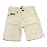 N°21 Bermuda In Denim Tinta Unita Con Girovita Regolabile Panna Per Bambino