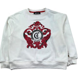 Just Cavalli Felpa Chiusa Girocollo Tinta Unita con Stampa per Bambino JBP26031FE PANNA JUST CAVALLI 