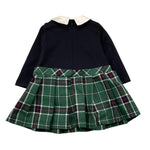 LE BEBE' abito manica lunga con gonna fantasia scozzese Blu/verde per Neonata LBG6110 BLU/VERDE LE BEBE' 