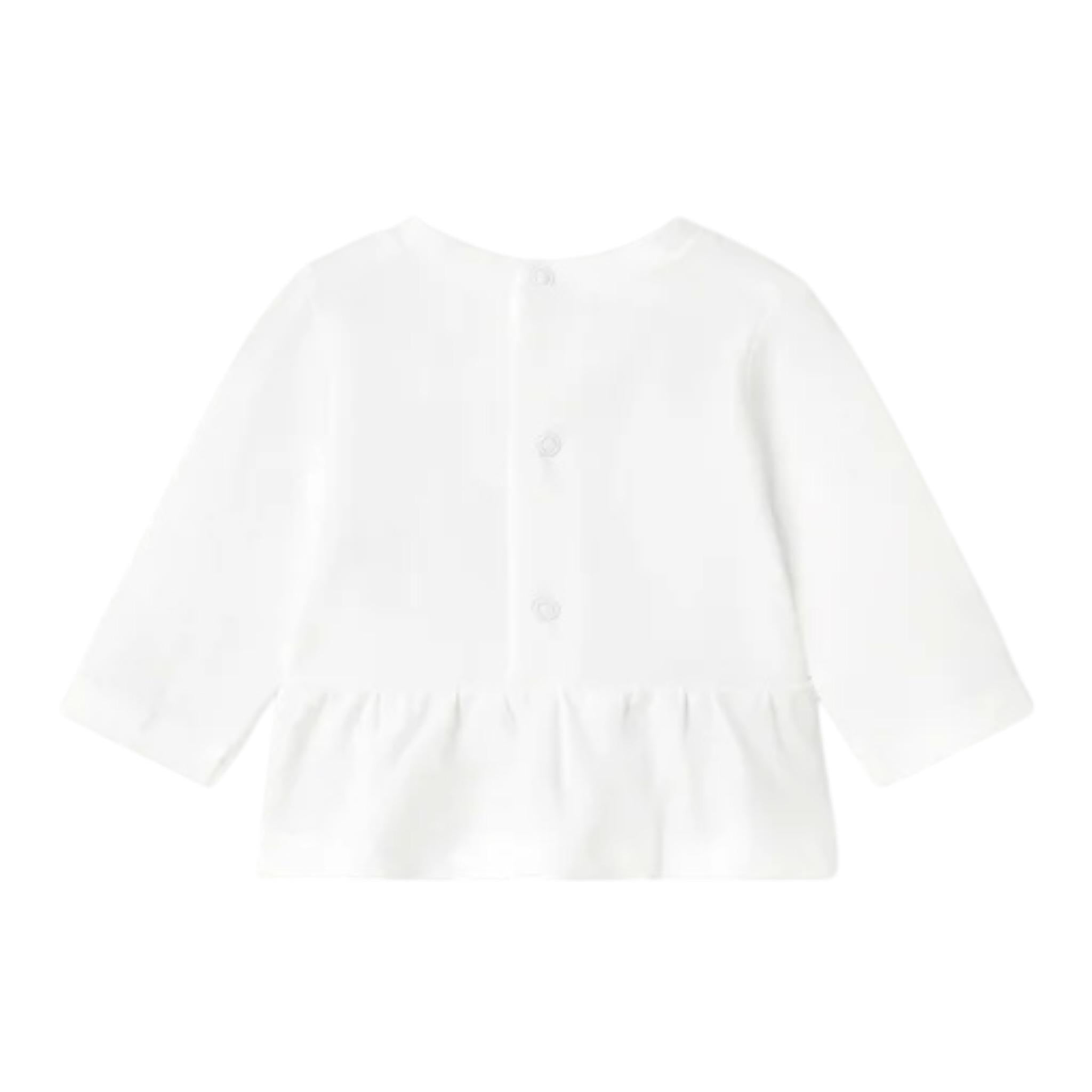 Mayoral T-Shirt Girocollo Tinta Unita con Stampa per Neonata 1071 BIANCO MAYORAL 