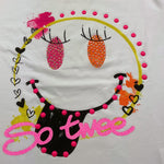 So Twee By Miss Grant T-Shirt Girocollo Tinta Unita con Brillantini per Bambina ST0071 BIANCO SO TWEE BY MISS GRANT 