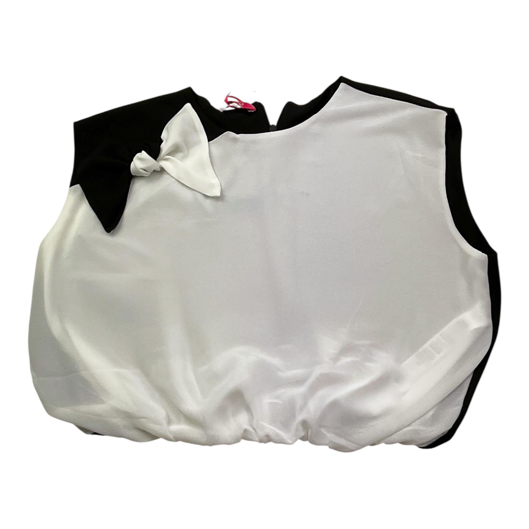 Liu Jo Top Giromanica Modello Camicia Bicolore per Bambina GA5065 BIANCO/NERO LIU JO 