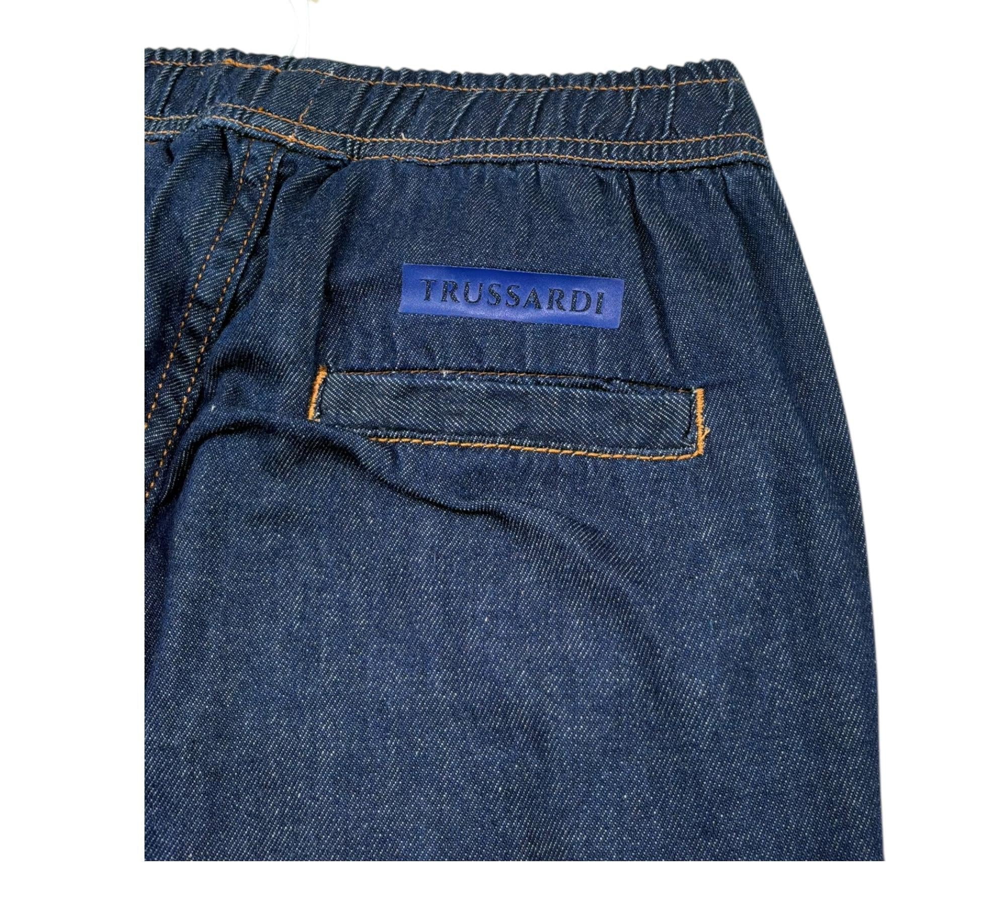 Trussardi Jeans Tinta Unita con Elastico In Vita per Bambino TBP26052PA BLU TRUSSARDI 