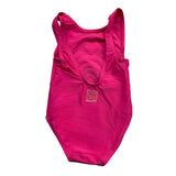 Agatha Ruiz Einteiliger Badeanzug, einfarbig, mit Fuchsia-Print für Babymädchen