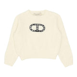 TWINSET maglia tinta unita con stampa Panna per Bambina 242GJ3210 PANNA TWINSET 