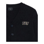 Fay Cardigan Tinta Unita per Bambina FW9P10 BLU FAY 