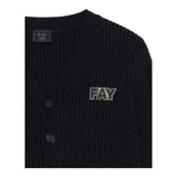 Fay Cardigan Tinta Unita per Bambina FW9P10 BLU FAY 