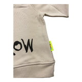 BARROW KIDS felpa chiusa con cappuccio tinta unita con logo Beige per Bambino F3BKJUHS073 BEIGE BARROW KIDS 