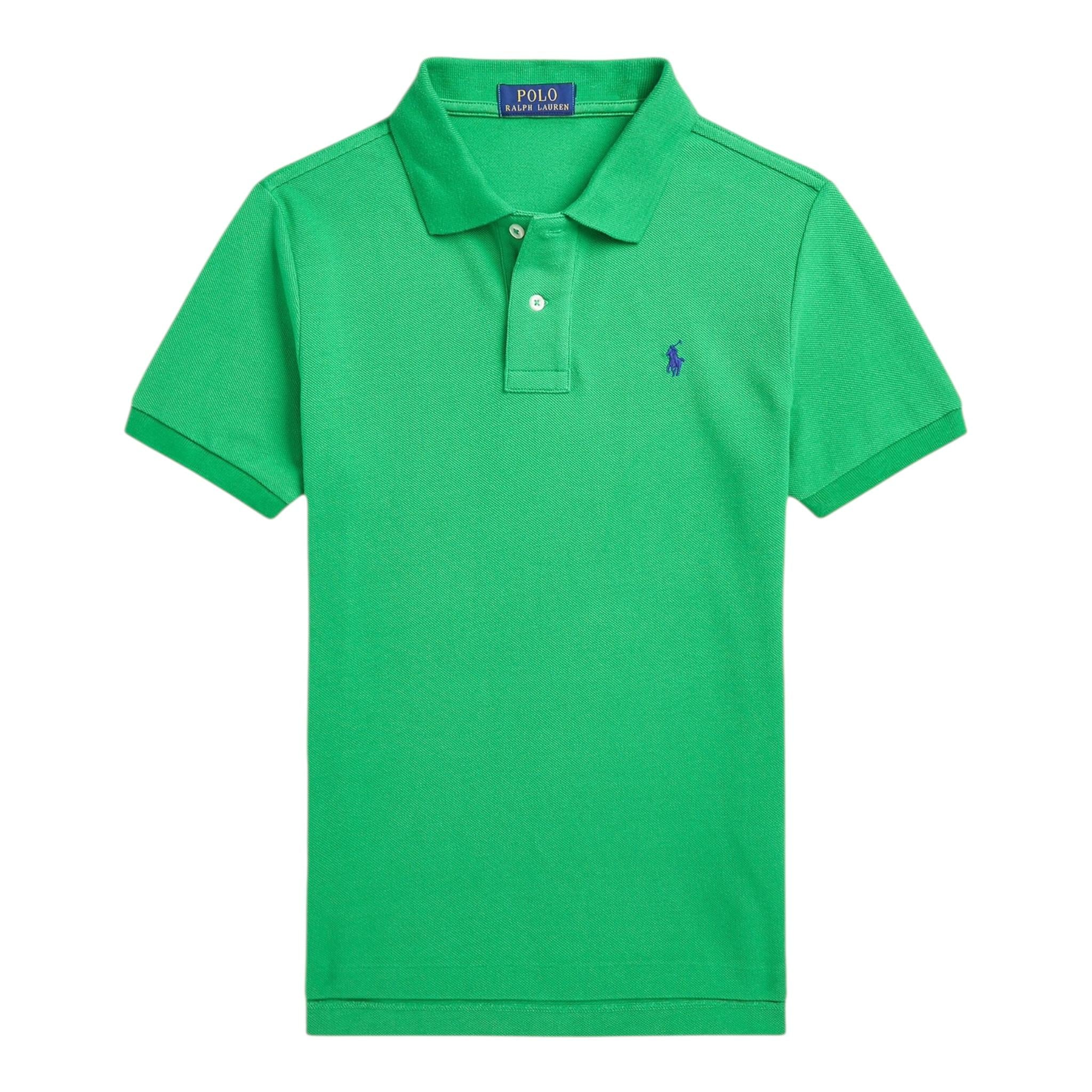Ralph Lauren Polo Mezza Manica Tinta Unita per Neonato 322703632183 VERDE RALPH LAUREN 