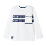 MAYORAL shirt girocollo tinta unita con stampa in contrasto Bianco per Bambino 4058 BIANCO MAYORAL 