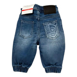 Cesare Paciotti Pantalone Effetto Denim Tinta Unita con Elastico In Vita per Neonato PTP5101BXN BLU CESARE PACIOTTI 