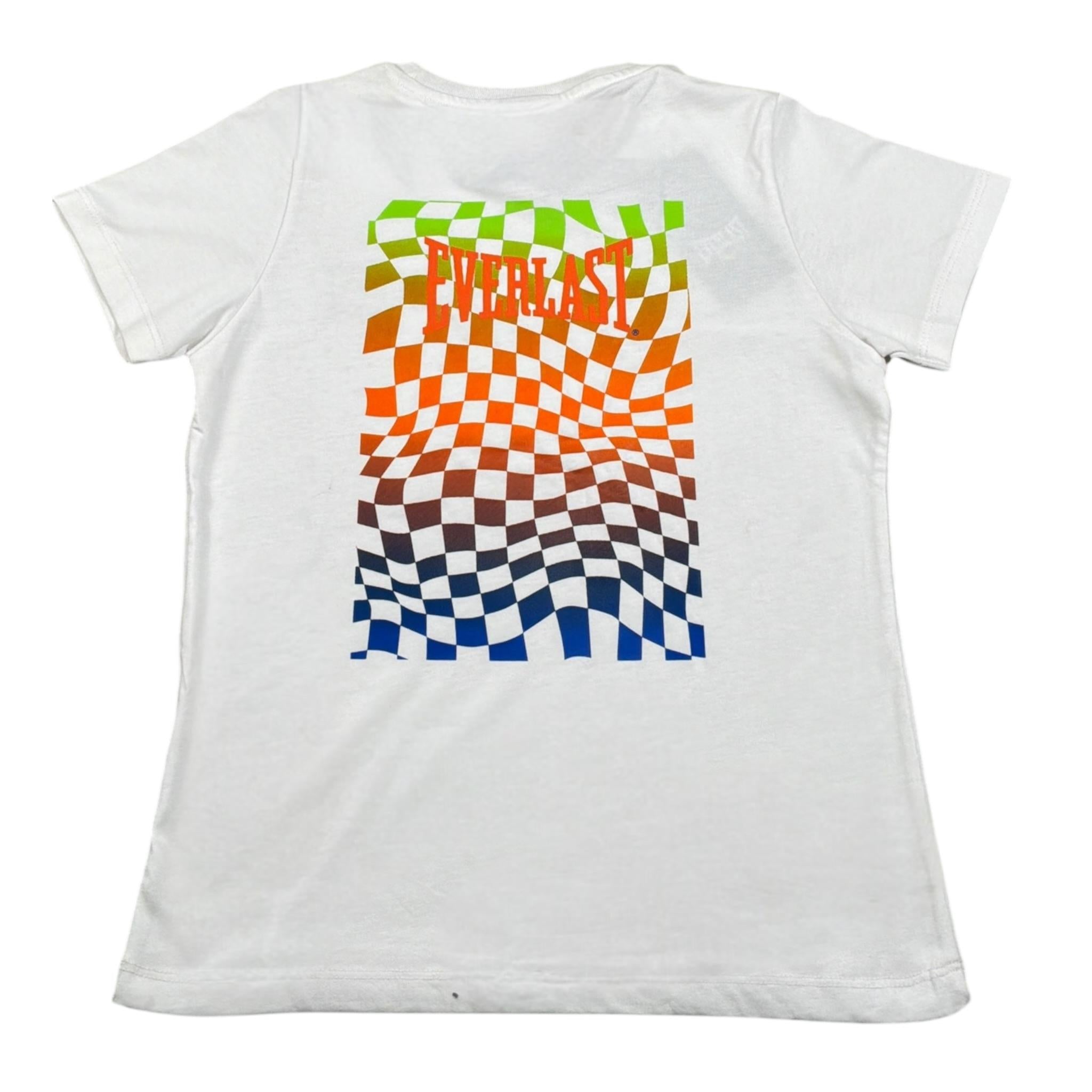 Everlast T-Shirt tinta unita Girocollo con Stampa Bianco per Bambino EE12K BIANCO EVERLAST 