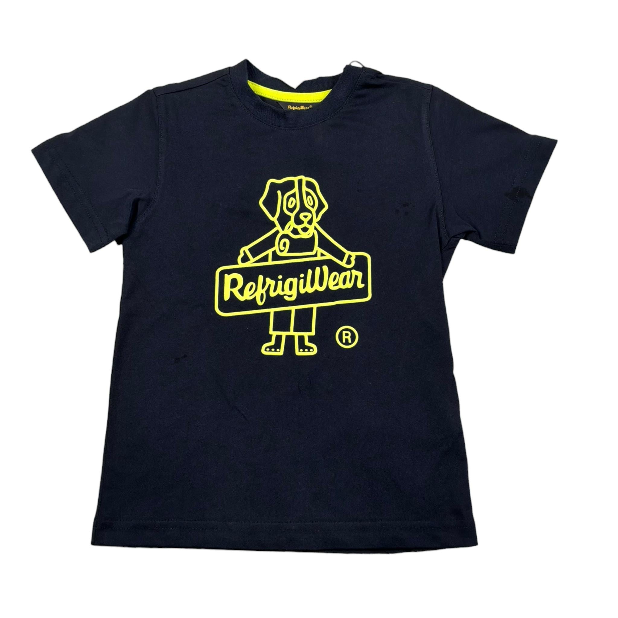 Refrigiwear T-Shirt Girocollo Tinta Unita con Stampa per Bambino RW423 BLU REFRIGIWEAR 