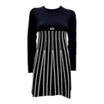 TWINSET abito tinta unita con  fantasia a righe Nero per Bambina 242GJ3110 NERO TWINSET 