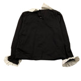 MISS GRANT shirt tinta unita con colletto in contrasto Nero per Neonata MG1150N NERO MISS GRANT 