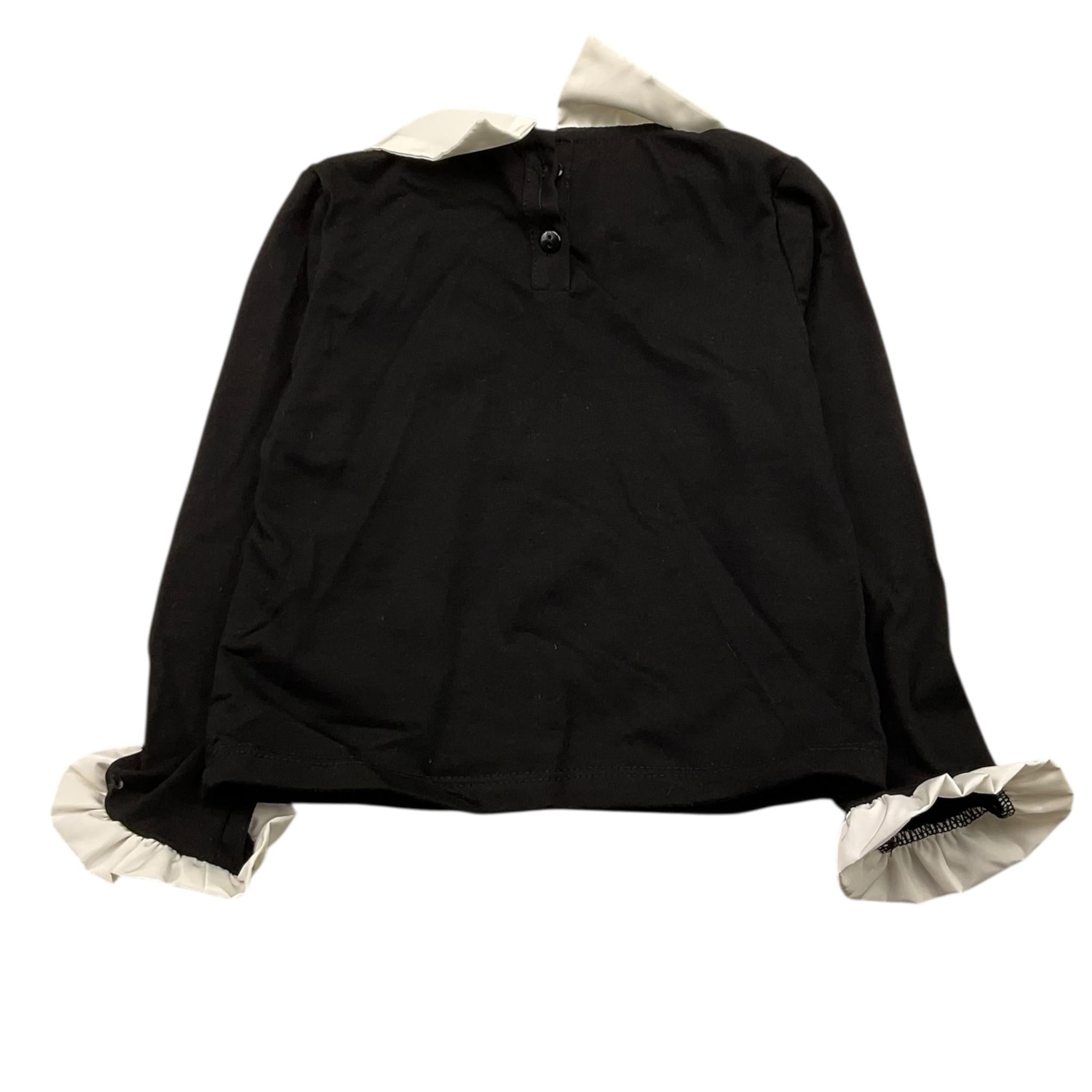 MISS GRANT shirt tinta unita con colletto in contrasto Nero per Neonata MG1150N NERO MISS GRANT 