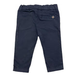 Please Pantalone Tinta Unita con Elastico In Vita Blu per Neonato