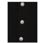 Balmain Gonna Tinta Unita con Bottoni per Bambina BV7A34 NERO BALMAIN 