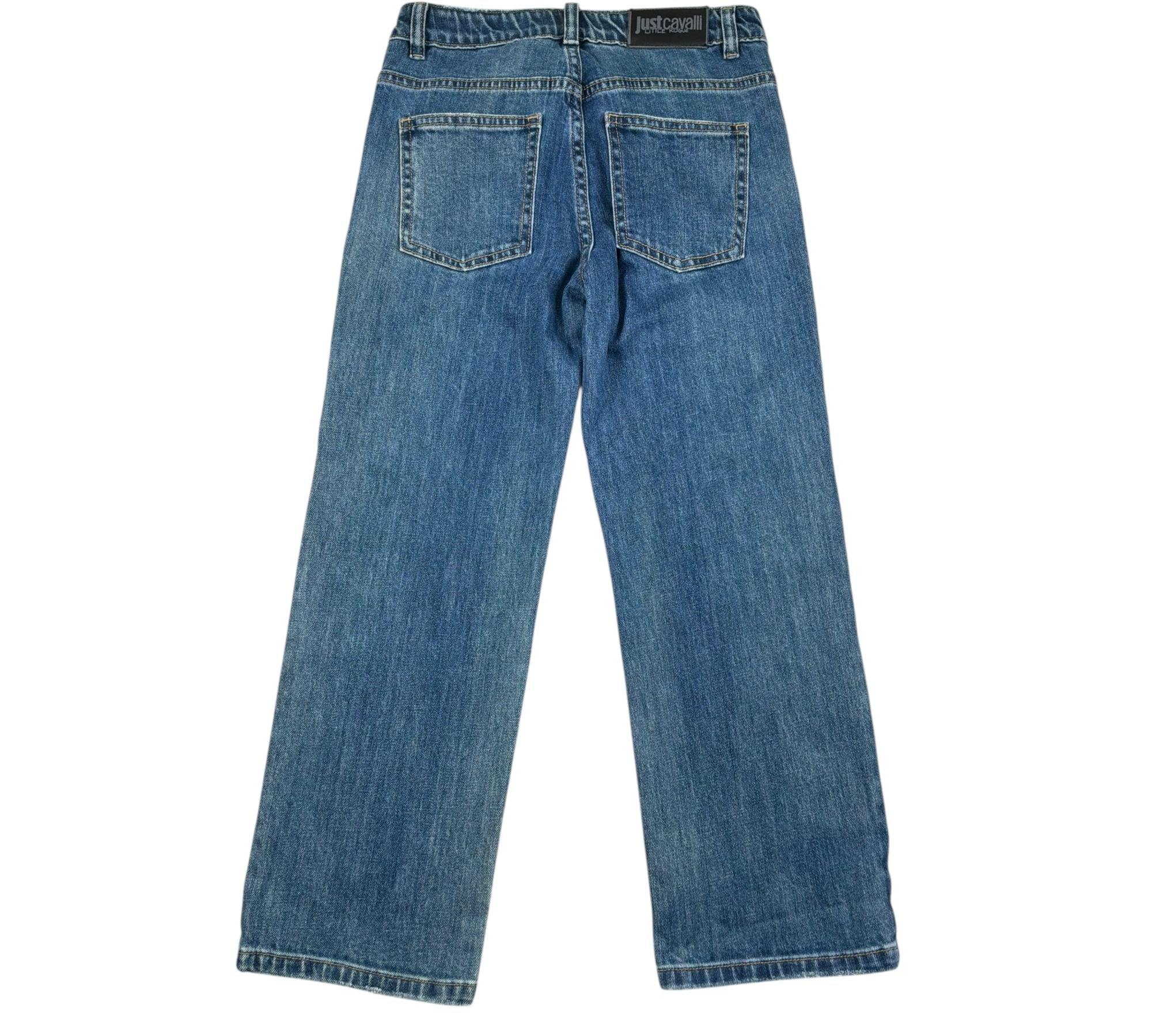 Just Cavalli Jeans Tinta Unita con Girovita Regolabile per Bambino JBP26110JE BLU JUST CAVALLI 
