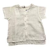 Pype Camicia Mezza Manica Tinta Unita Panna Per Neonato