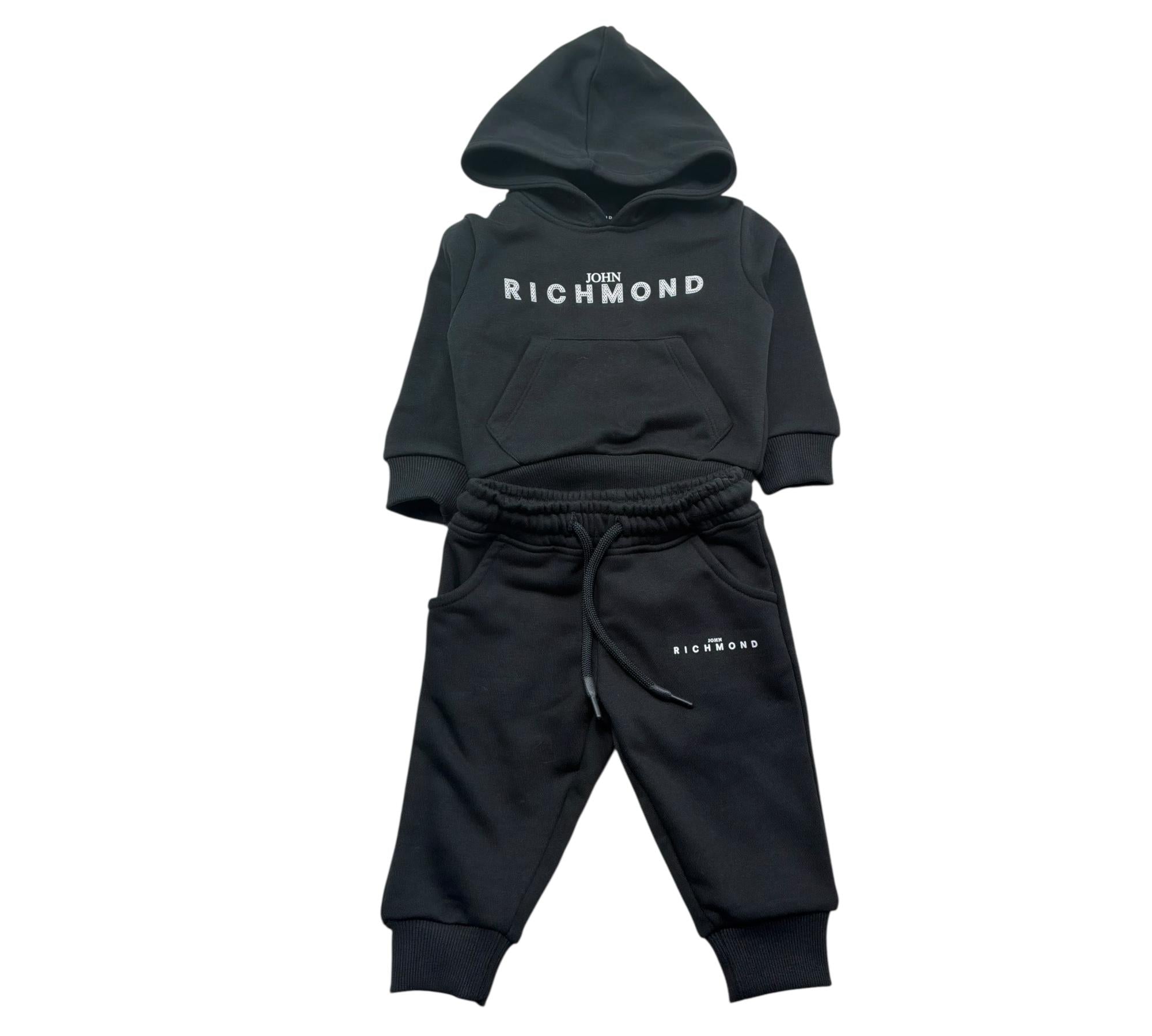 John Richmond Completo 2 Pezzi Felpa-Pantalone Tinta Unita per Neonato RIP26007CF NERO JOHN RICHMOND 