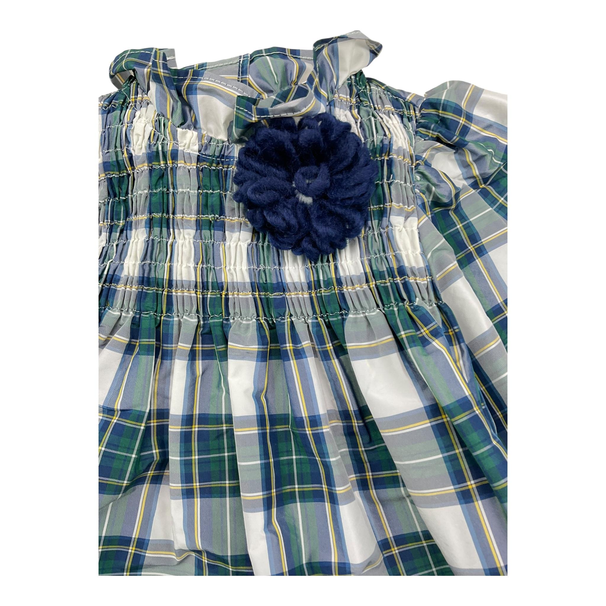 PICCOLA LUDO abito tinta unita con fantasia quadri Bianco per Neonata BS9WB034N BIANCO PICCOLA LUDO 