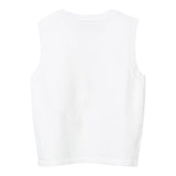 Twinset Gilet Tinta Unita Con Stampa In Rilievo Bianco Per Bambina