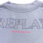 Replay Felpa Girocollo Tinta Unita con Stampa per Bambina SG2125 AZZURRO REPLAY 
