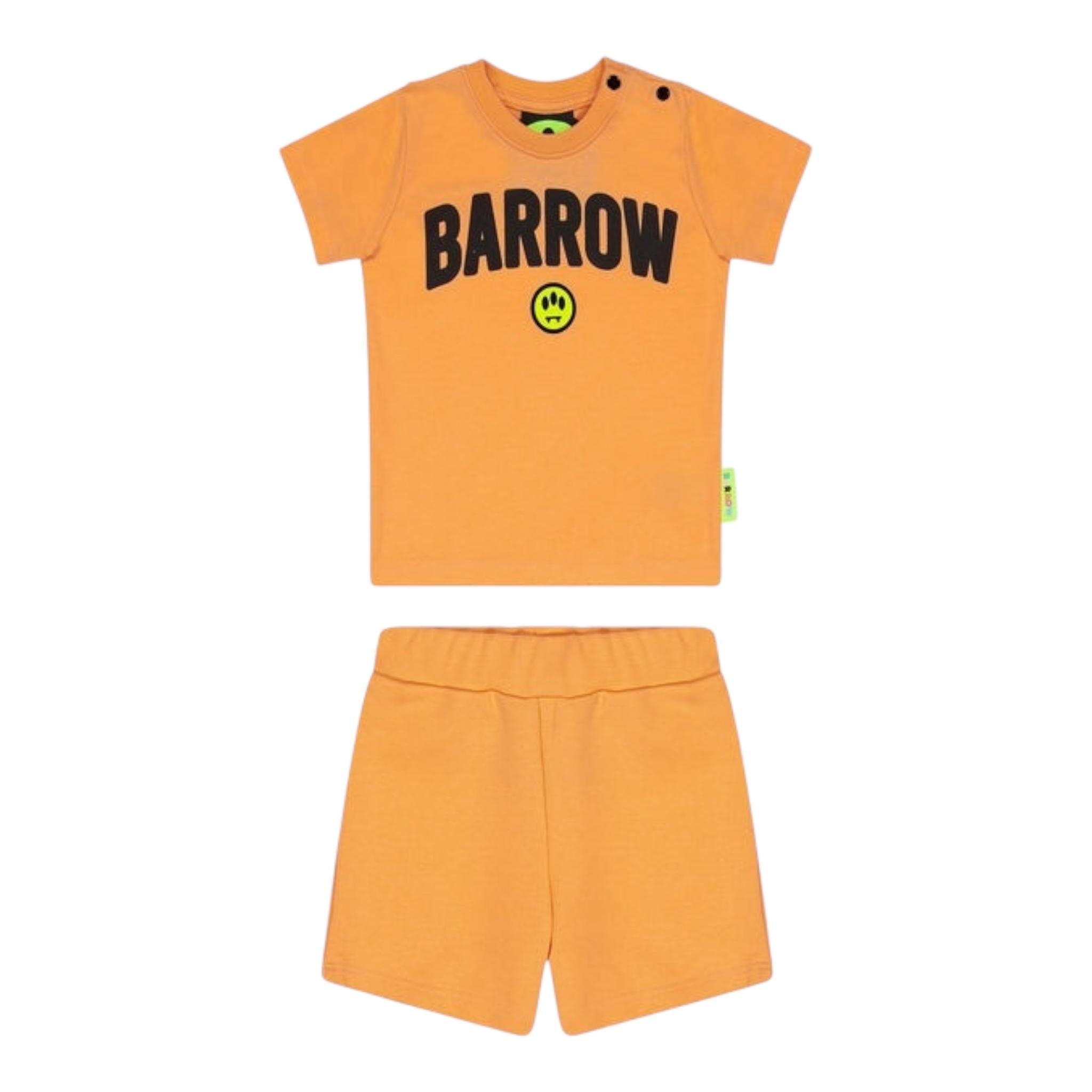 Barrow Kids Completo 2 Pezzi T-Shirt-Bermuda Tinta Unita per Bambino S5BKUNTR159 ARANCIONE BARROW KIDS 