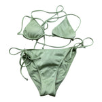 Saint Barth Costume 2 Pezzi Triangolo-Mutandina Tinta Unita per Bambina LEAH VERDE SAINT BARTH 