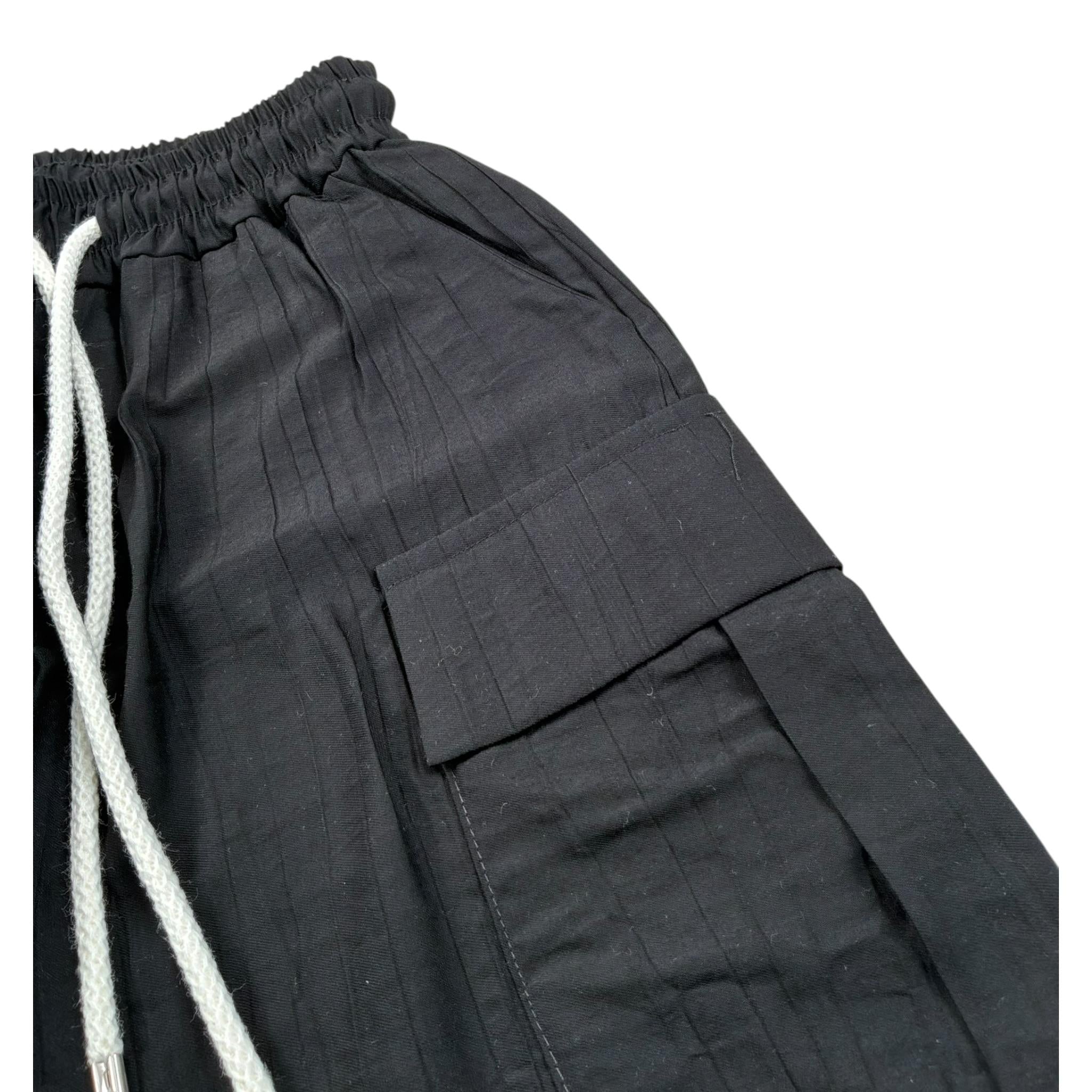 Never Too Bermuda tinta unita con Elastico In Vita Nero per Bambino NT2323R NERO NEVER TOO 