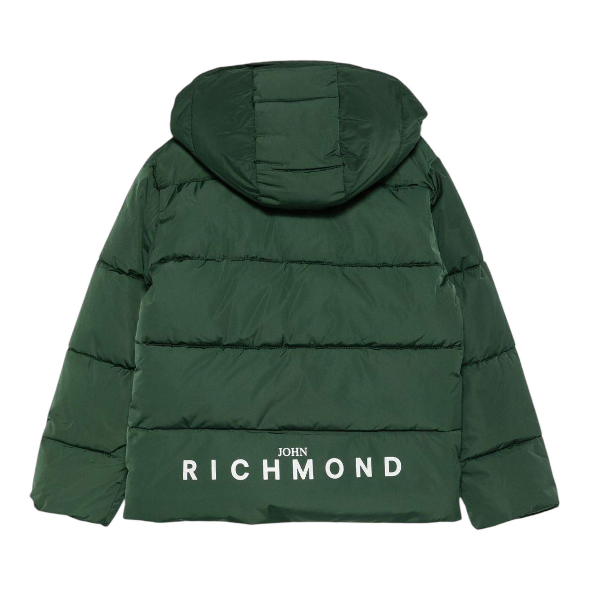 JOHN RICHMOND giubbino tinta unita con zip e cappuccio Verde per Bambino RBA24031PI VERDE JOHN RICHMOND 