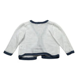 Baby A. Cardigan Tinta Unita con Profili In Contrasto per Neonato A2126 PANNA BABY A. 
