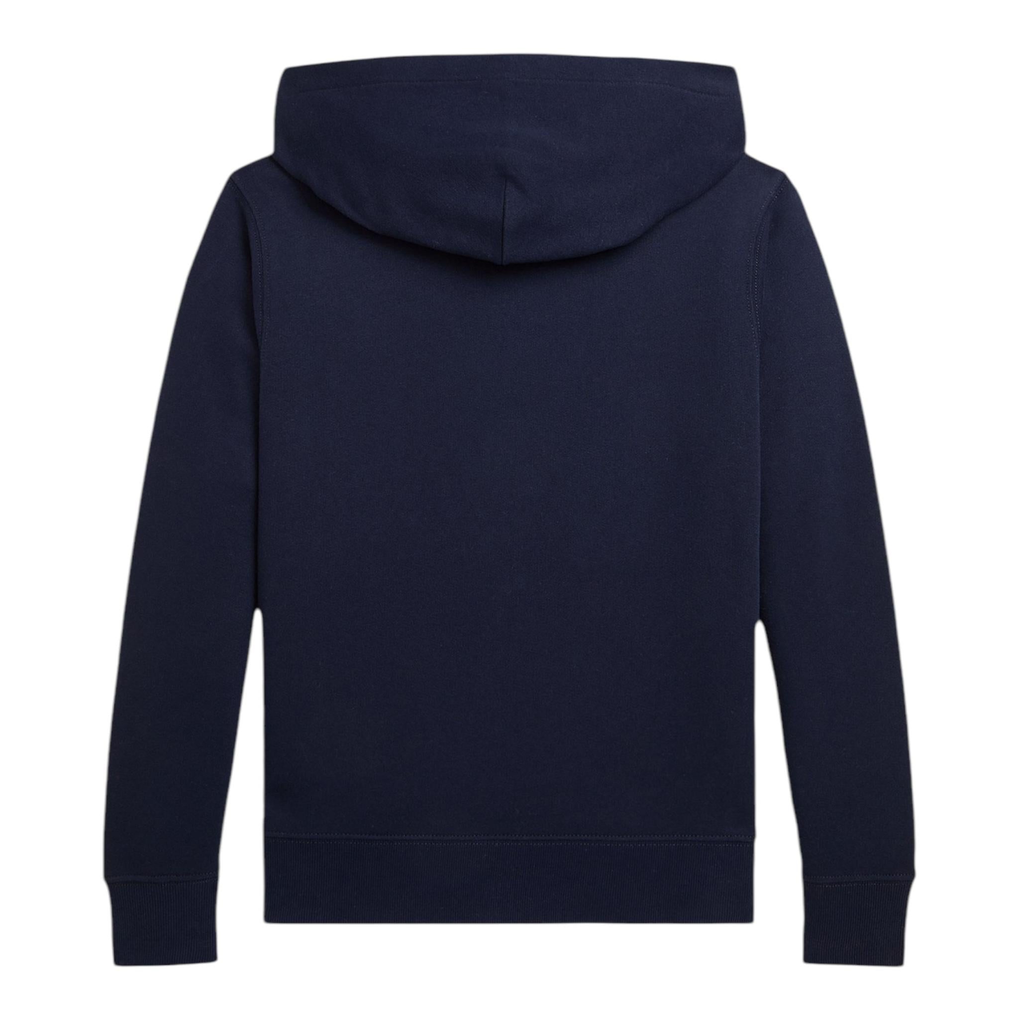 RALPH LAUREN felpa chiusa con cappuccio tinta unita con stampa Blu per Bambino 323953042001 BLU RALPH LAUREN 