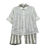 Marlu' Completo 3 Pezzi Camicia-Pantalone-Papillon per Neonato ES2971 PANNA MARLU' 