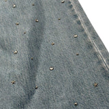 John Richmond Jeans Tinta Unita con Brillantini per Bambina RGP26133JE AZZURRO JOHN RICHMOND 