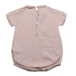 Wedoble Pagliaccetto Mezza Manica Tinta Unita con Trafori per Neonata V2502305B ROSA WEDOBLE 