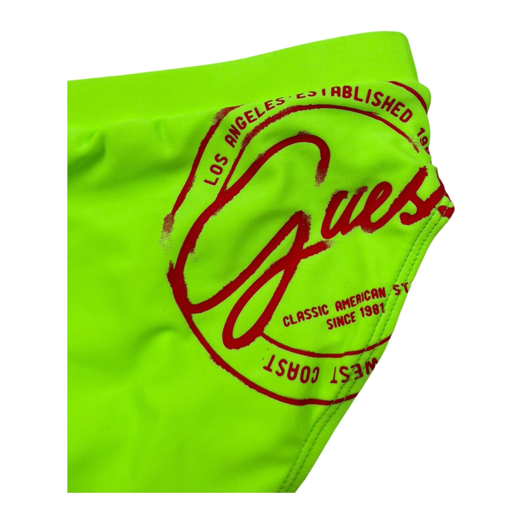 Guess Costume Mutandina Tinta Unita con Logo per Neonato IG4Z00MC052G VERDE FLUO GUESS 
