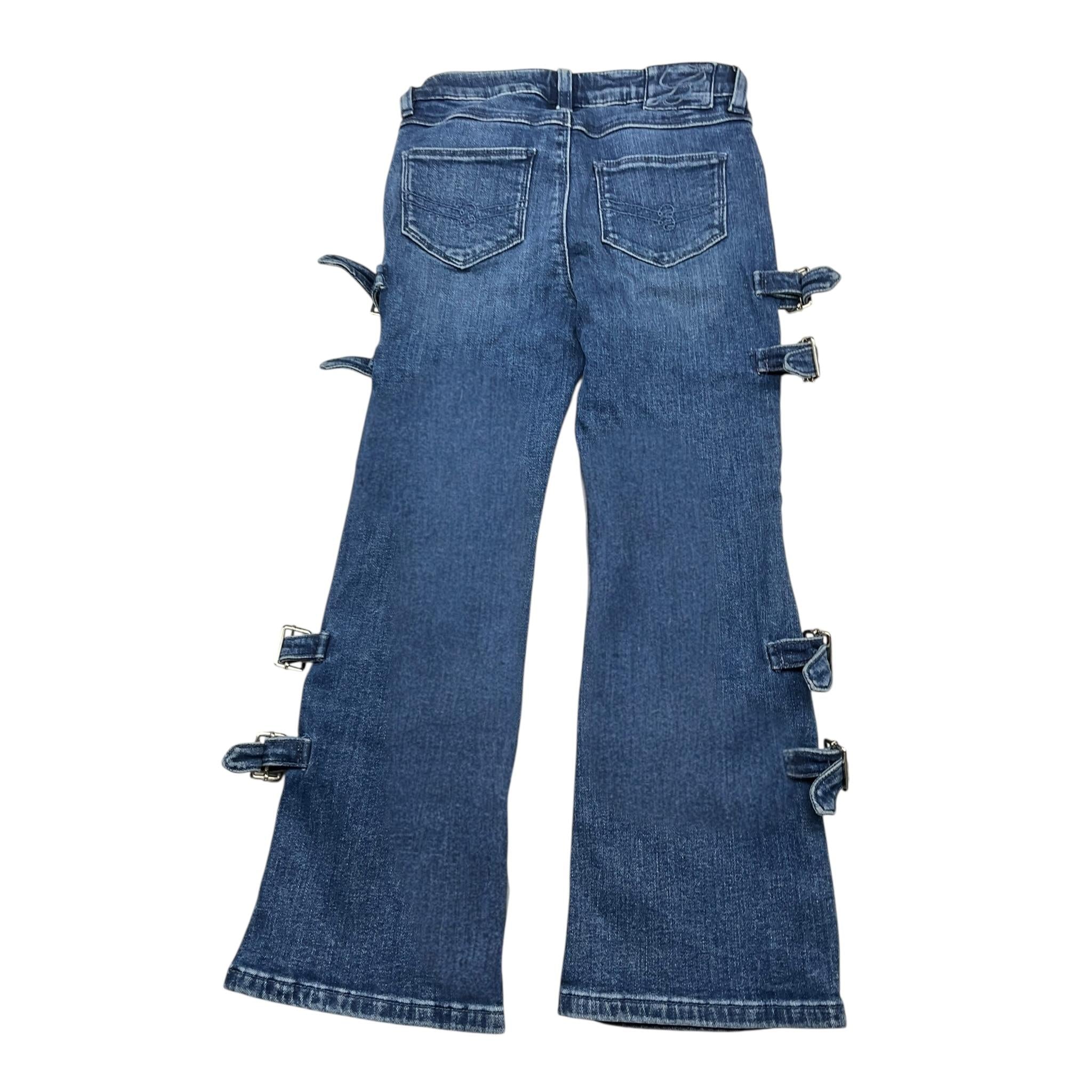 MISS BLUMARINE jeans tinta unita con girovita regolabile Blu per Bambina IF4058D4448 BLU MISS BLUMARINE 