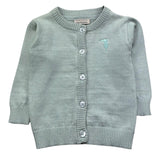 Trussardi Cardigan Tinta Unita con Lofo per Neonato TIP26020CD VERDE ACQUA TRUSSARDI 