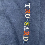 TRUSSARDI maglia tinta unita girocollo con stampa Blu per Neonato TIA24149MA BLU TRUSSARDI 