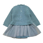 MAYORAL abito tinta unita con tulle Azzurro per Neonata 28111 AZZURRO MAYORAL 