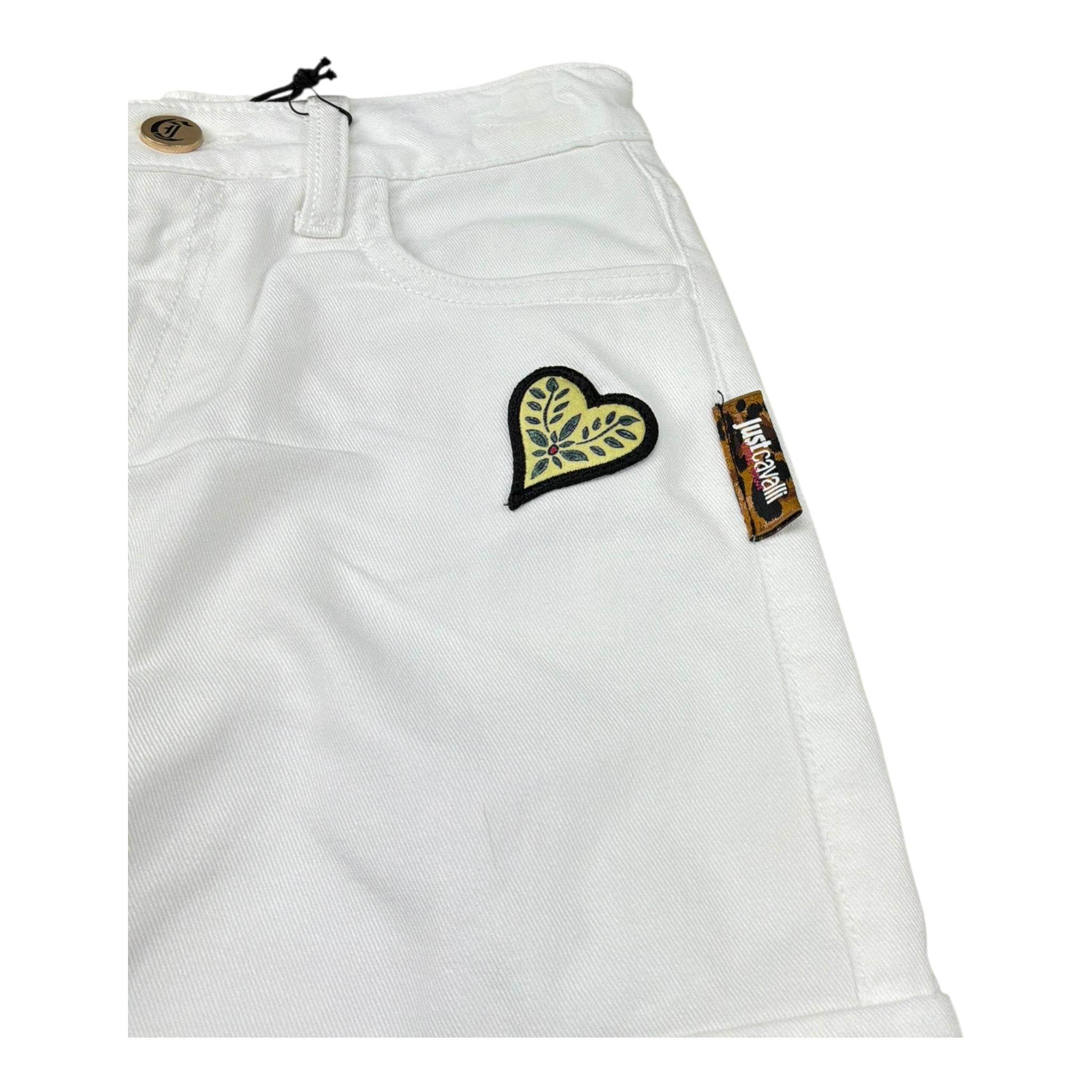 Just Cavalli Pantalone Tinta Unita Modello Palazzo per Bambina JGP26129PA BIANCO JUST CAVALLI 