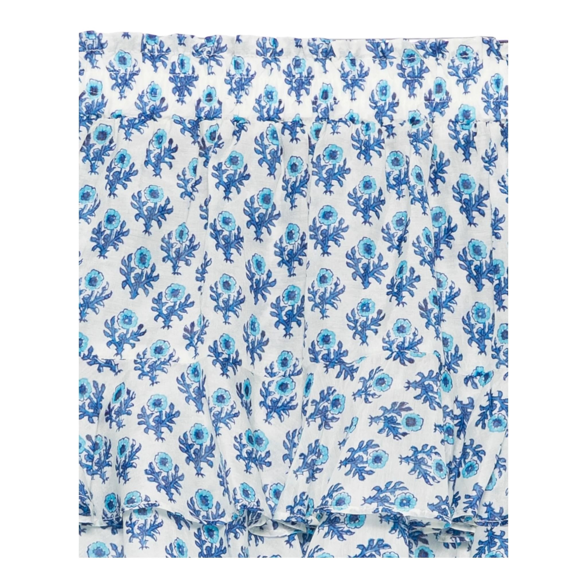 Saint Barth Gonna Tinta Unita Fantasia Floreale per Bambina HRP0020 BIANCO SAINT BARTH 