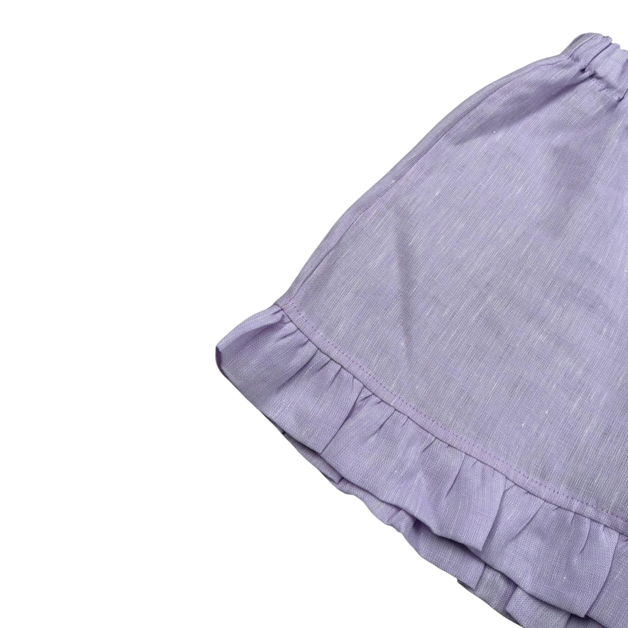 Per Te Short Tinta Unita con Elastico In Vita per Neonata 34057N LILLA PER TE 