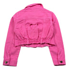 M+E' Giubbino In Denim tinta unita Fuxia per Bambina UE1299 FUXIA M+E' 