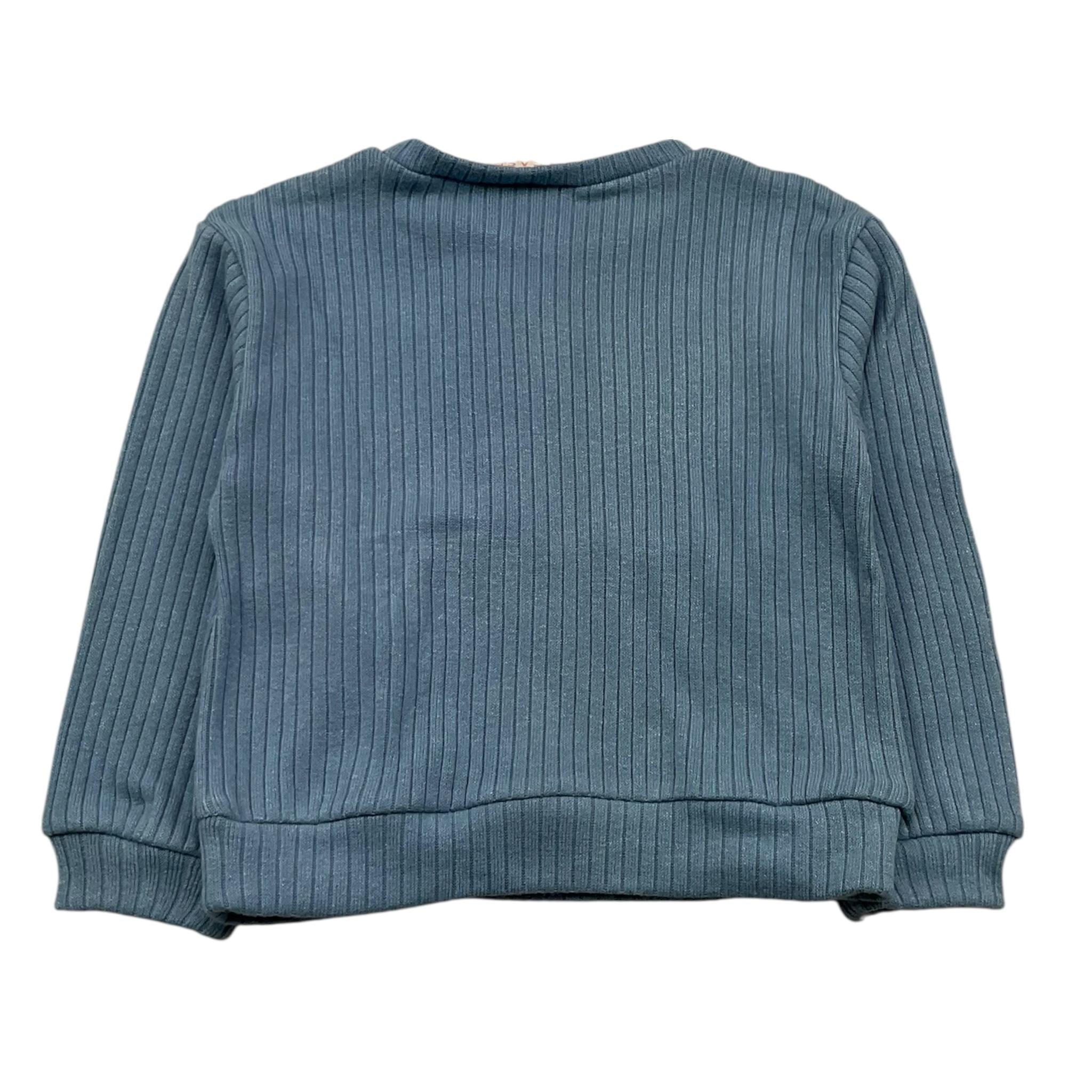PLEASE maglia girocollo tinta unita Azzurro per Bambina LB5107G65 AZZURRO PLEASE 