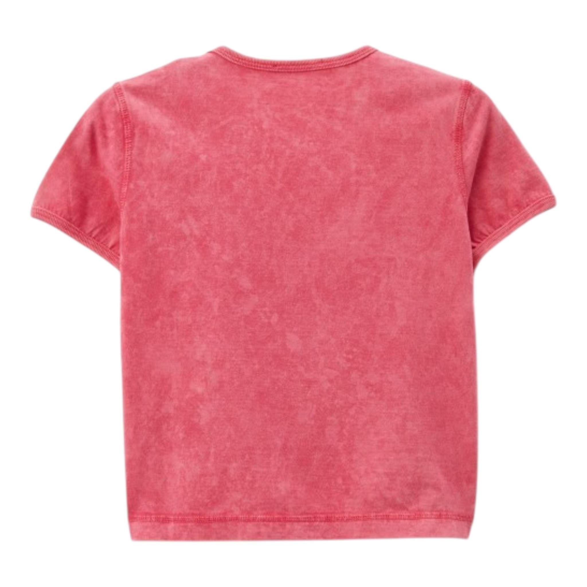 Diesel T-Shirt Girocollo Tinta Unita con Logo per Bambina J02258 FUXIA DIESEL 