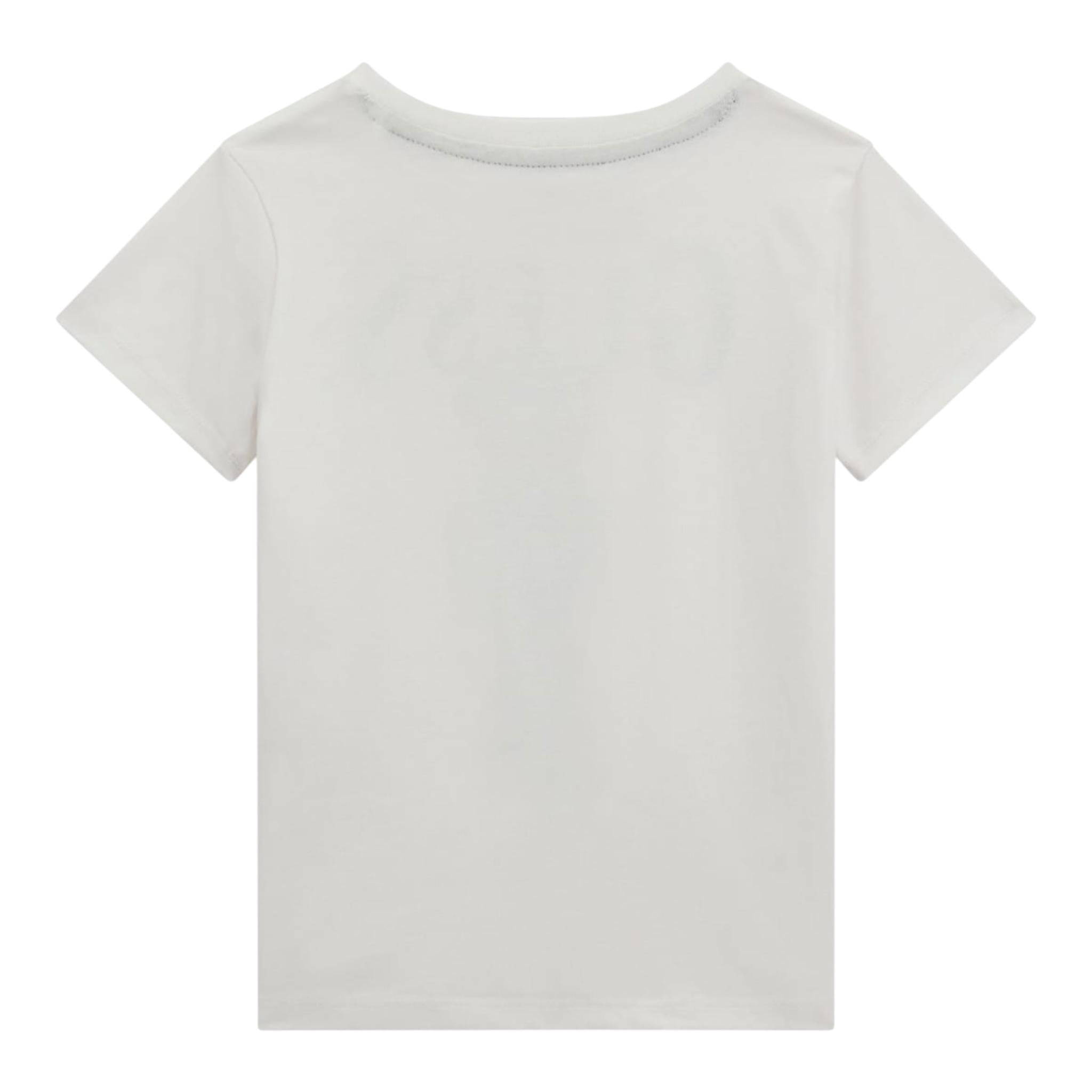 Guess T-Shirt Girocollo Tinta Unita con Stampa per Bambino N5RI20K8HM4XXX BIANCO GUESS 
